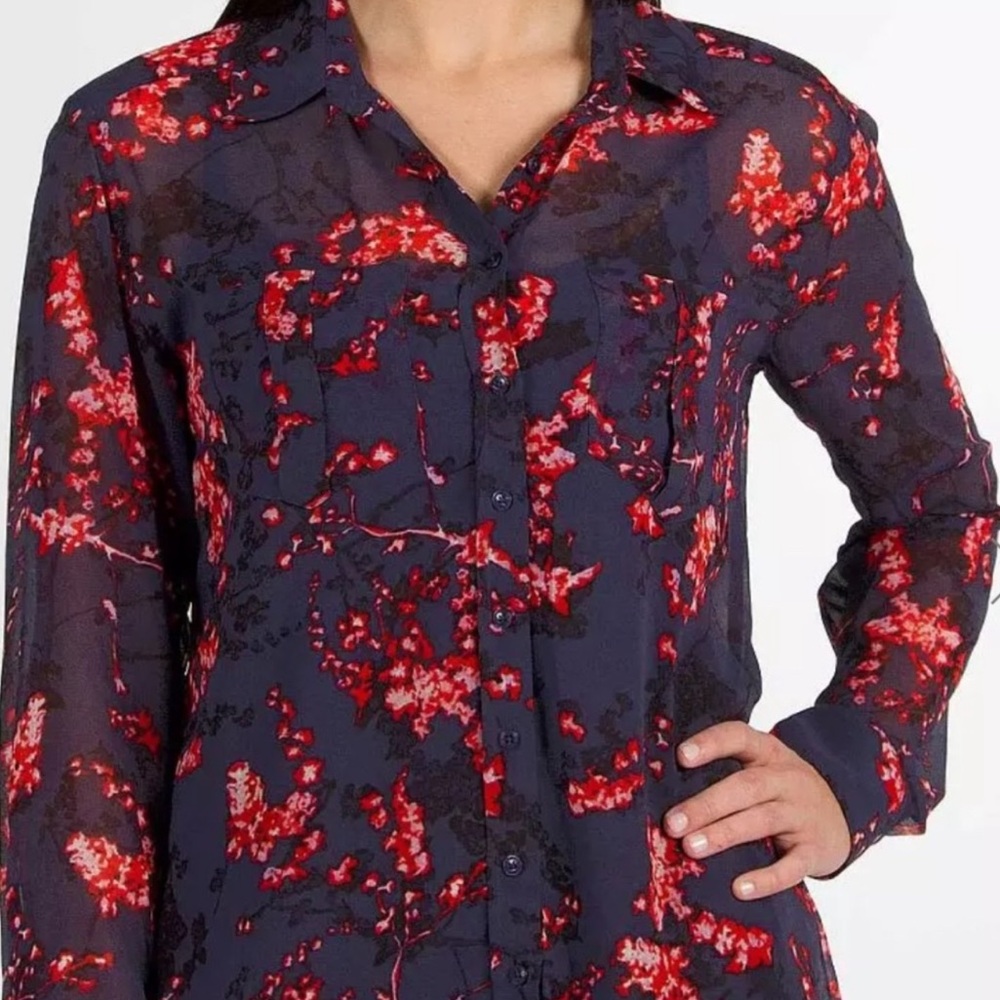 Guess Los Angeles Isabel Chiffon Blouse